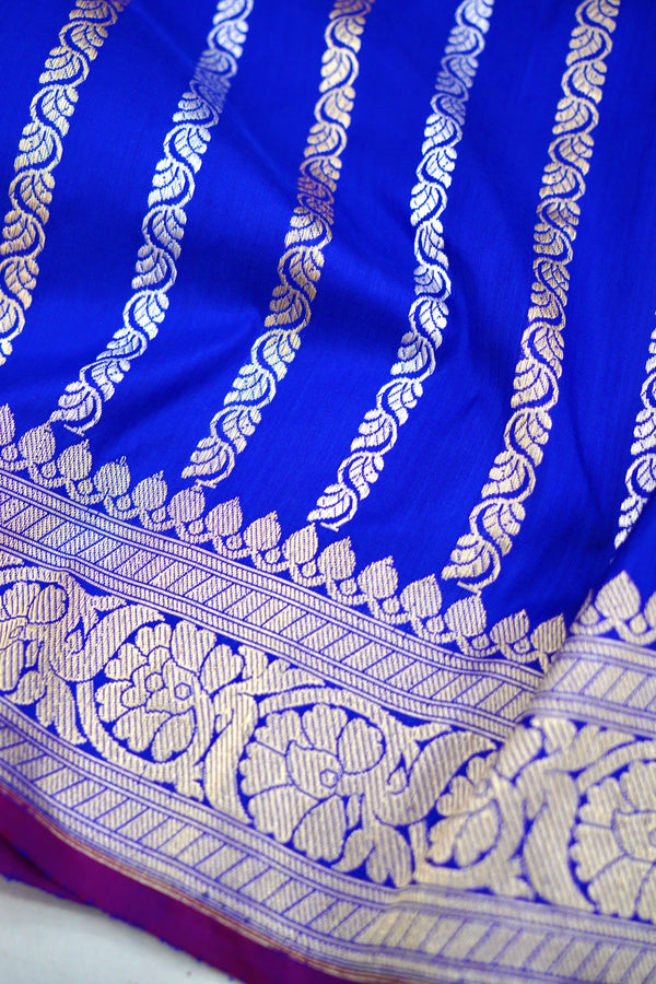 Pure Katan Silk Striped Handloom Saree