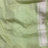 Light Green Pure Katan Silk Kadhuan Booti Handloom Saree