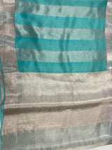 Pure Tissue Plain Saree with Golden Border