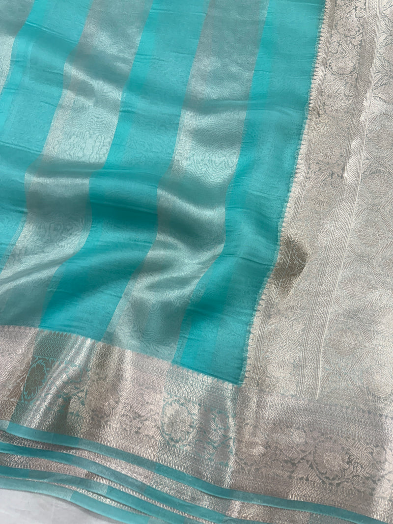 Pure Tissue Plain Saree with Golden Border