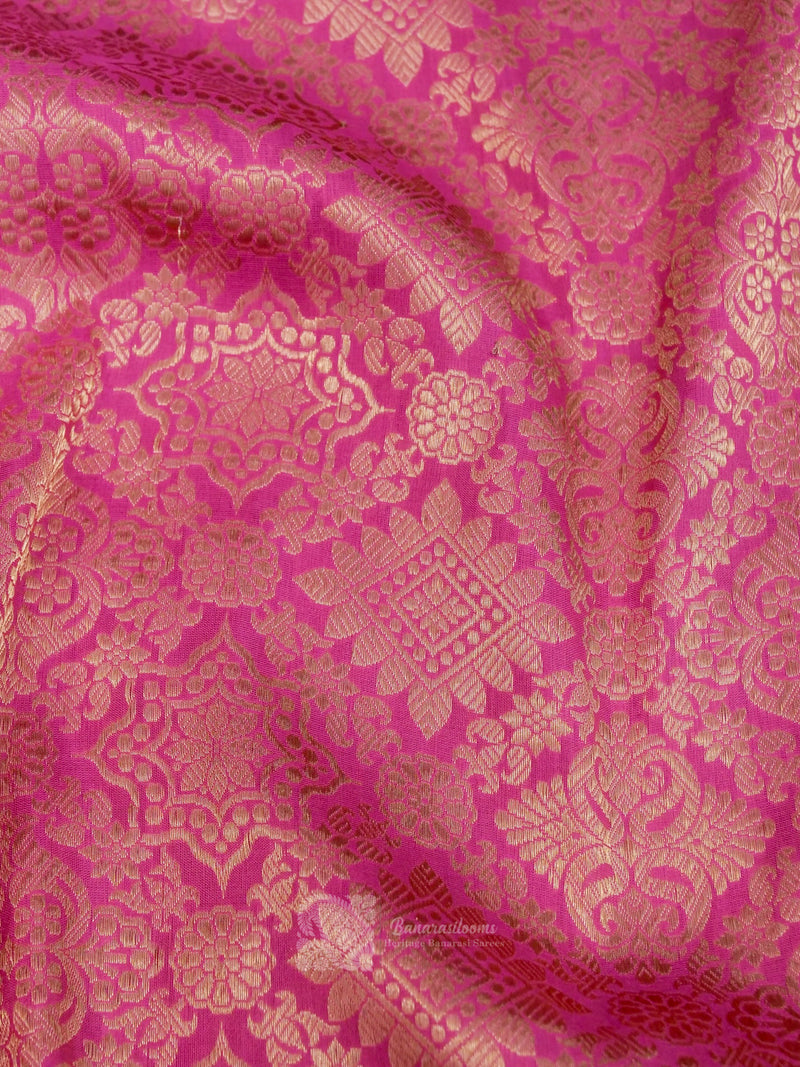 Pink Pure Katan Silk Tanchui Saree Handloom