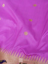 Lilac Pure Katan Silk Paithani Saree