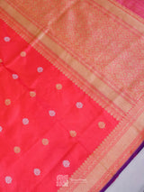 Pink Pure Katan Silk Kadhua Booti Handloom Saree