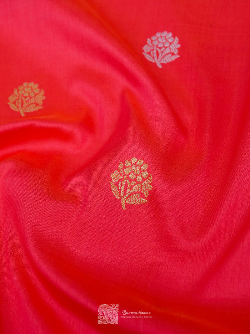 Pink Pure Katan Silk Kadhua Booti Handloom Saree