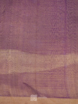 Purple Pure Tissue Kadhua Stripe Handloom Saree