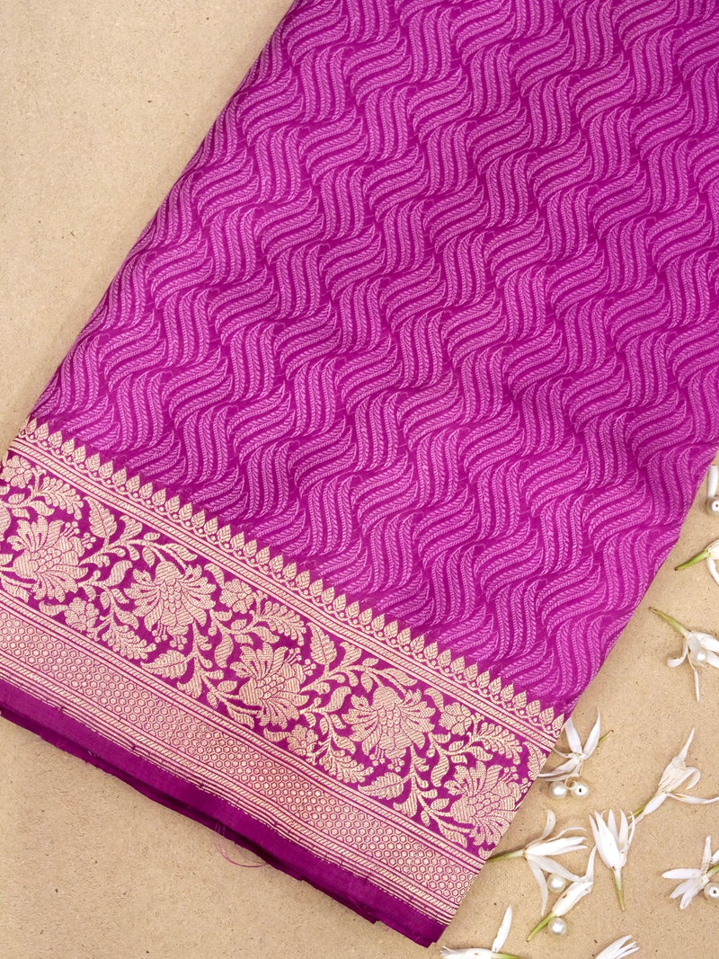 Pink Katan Silk Tanchui Handloom Saree