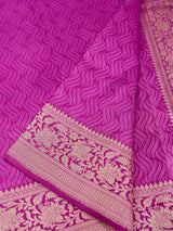 Pink Katan Silk Tanchui Handloom Saree