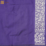 Blue Black Sikarghah Pure Katan Silk Handloom Saree