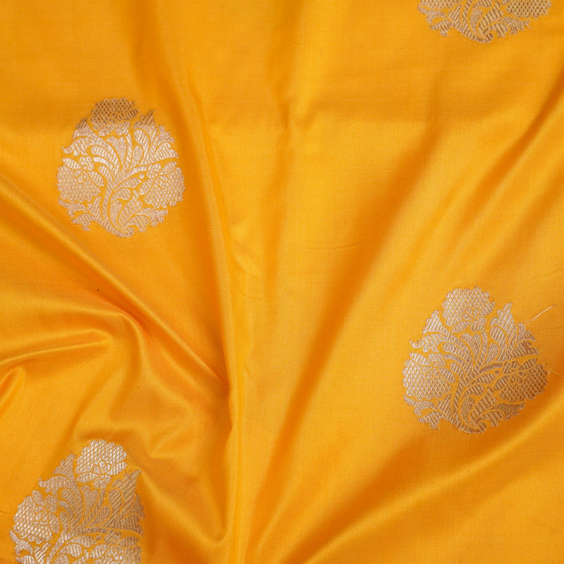 Gold Saree Pure Katan Silk Kadhuan Handloom