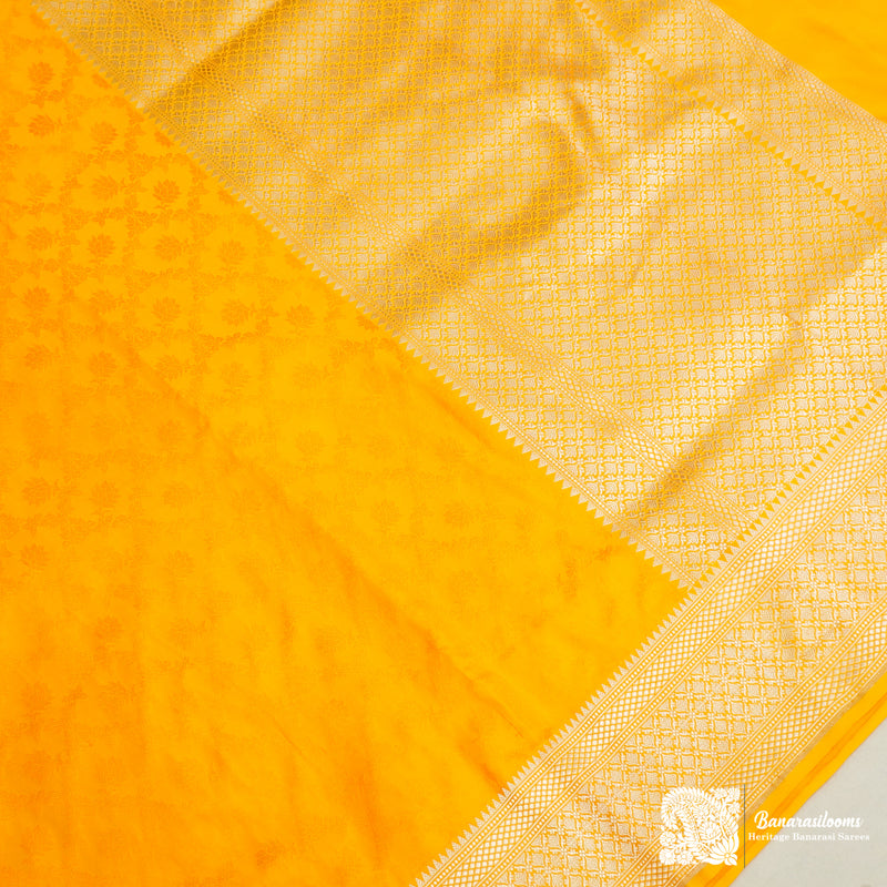 Yellow Gold Tanchui Pure Katan Silk Handloom