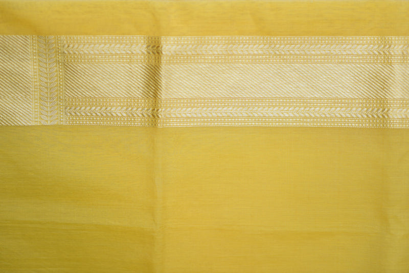 Yellow Gold Pure Cotton Handloom Saree