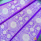 Violet Pure Katan Silk Handloom Lenhga