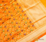 Orange Pure Katan Silk Saree