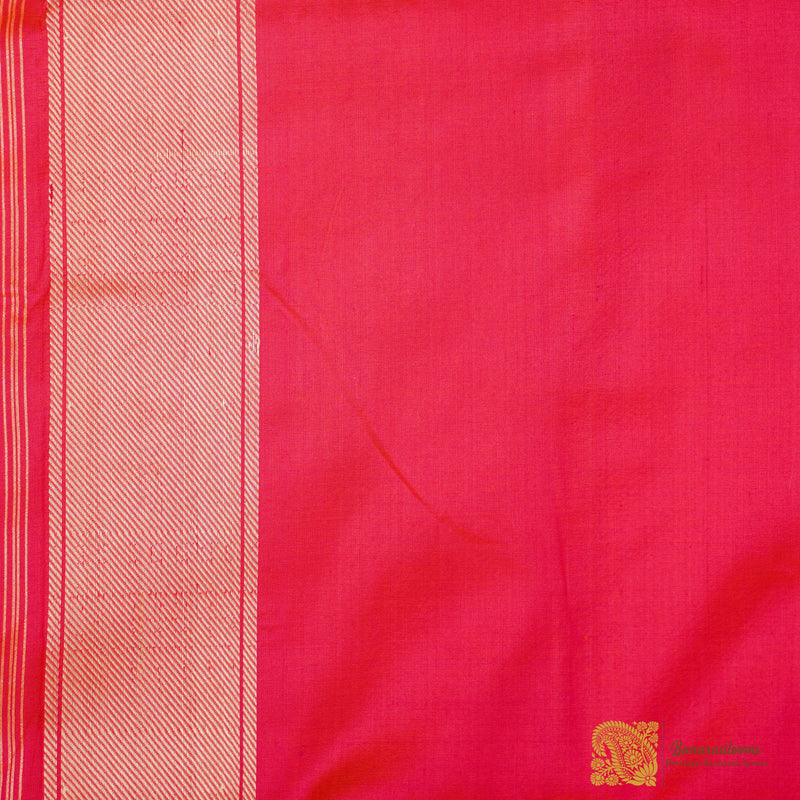 Rani Pure Katan Silk Handloom Saree Kadhua Jangla