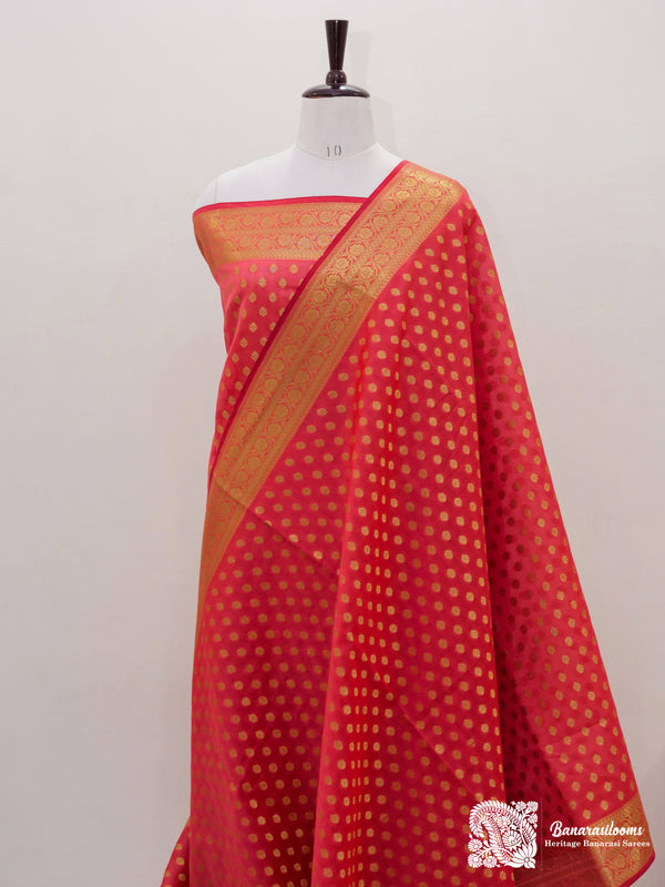 Pink Banarasi Cutwork Booti Brocade Cotton Saree