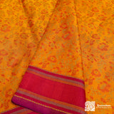 Pure Soft Silk Jamewar Handloom Benarasi Saree Contrast