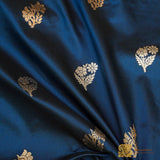 Blue Kadhuan Booti Pure Katan Silk Handloom Koniya