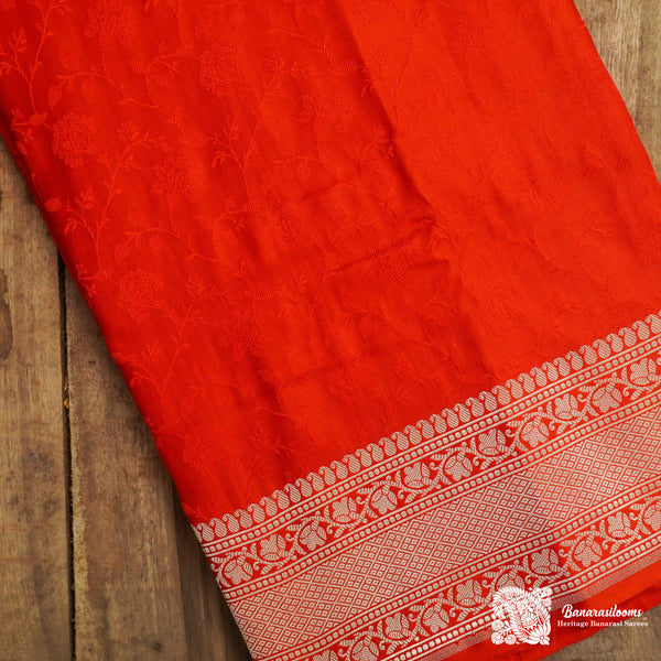 Red Tanchui Pure Katan Silk Handloom