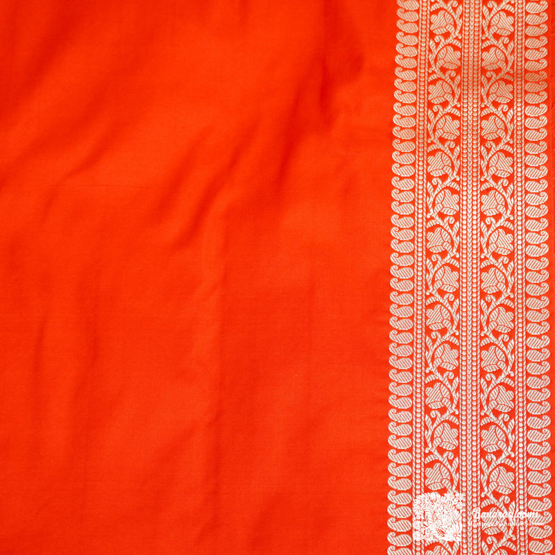 Red Tanchui Pure Katan Silk Handloom